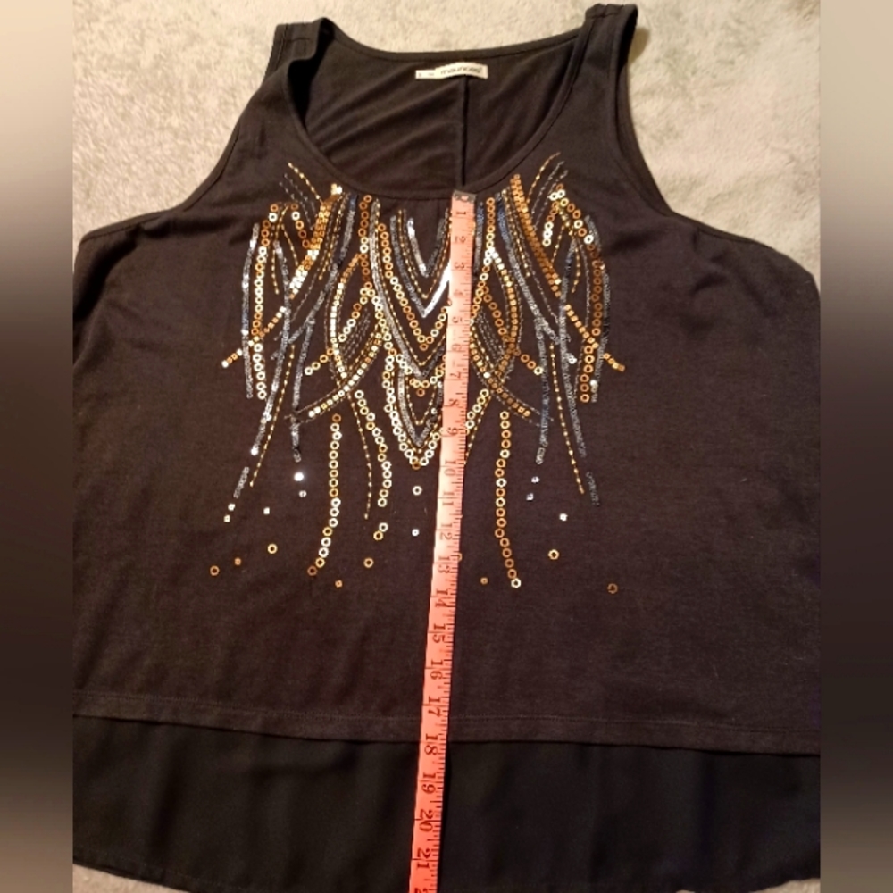 3x black dress tank top